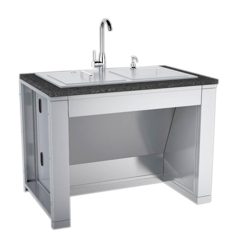 Sunstone 44-Inch ADA Compliant Combo Sink Cabinet | Double Basin Sink