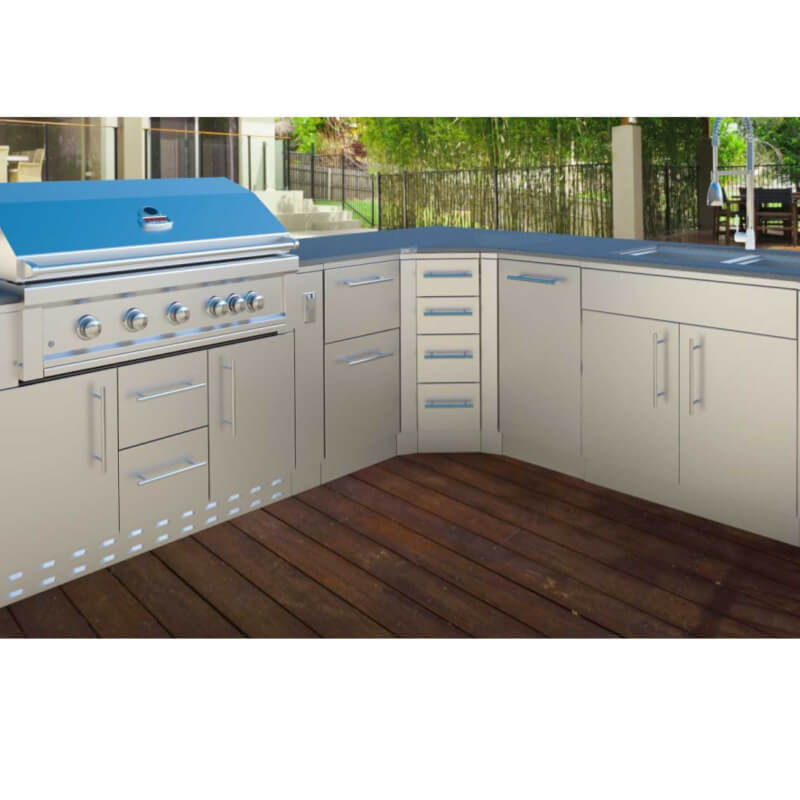 Sunstone 45 Degree Corner Cabinet | Shown in Outdoor Kitchen