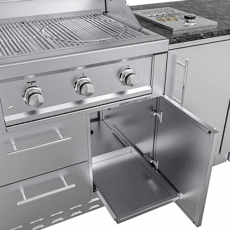 Sunstone Brazos 9 Ft Outdoor Kitchen | Propane Storage