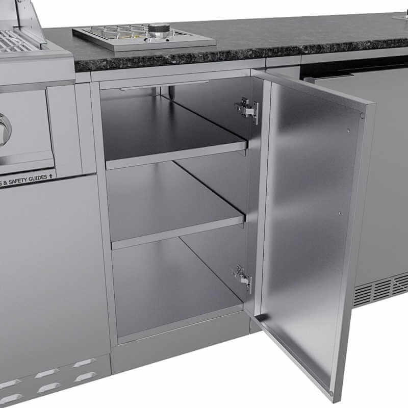 Sunstone Brazos 9 Ft Outdoor Kitchen | Side Burner Storage Cabinet
