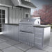 Sunstone Alamo 9 Ft Gas Charcoal Grill Outdoor Kitchen | Quadruple Drawer