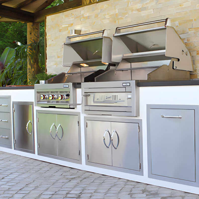 Sunstone Charcoal Grill | Installed In Grill Island