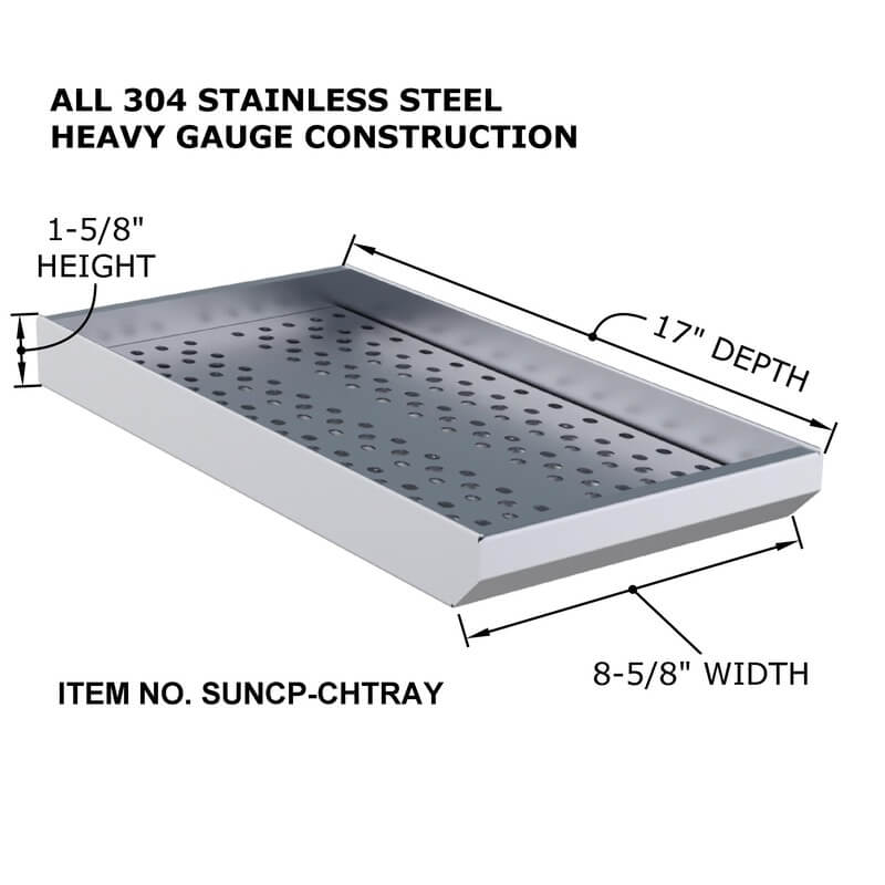 Sunstone Charcoal Tray | Dimensions