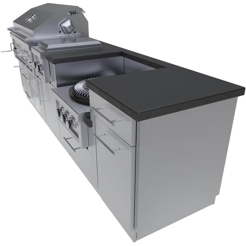 Sunstone Dallas Grill Island | Trash Drawer Included