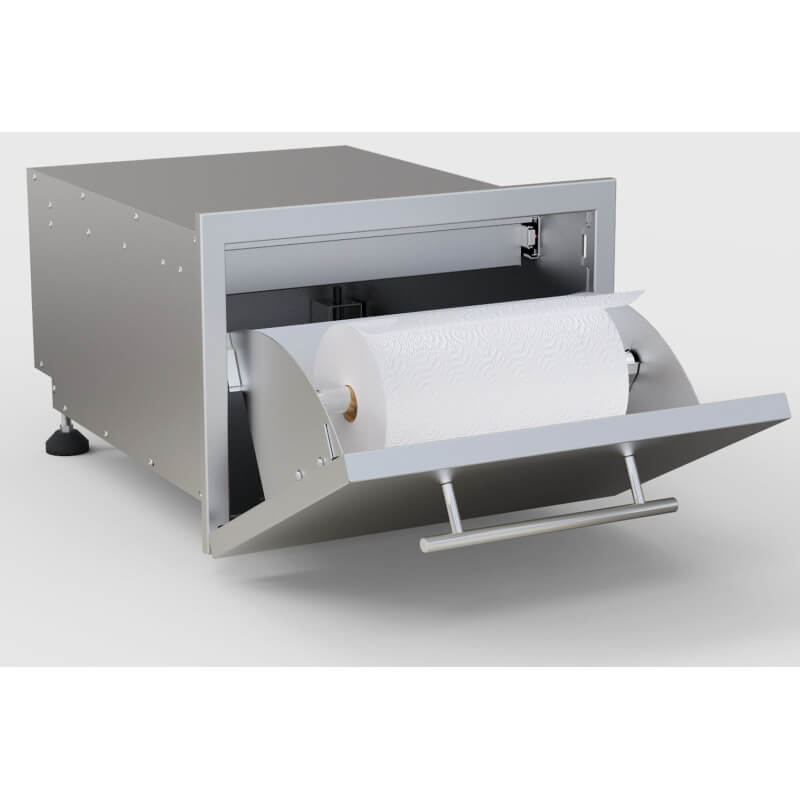 Sunstone 13″ Paper Towel & Cutlery Drawer Combo | Paper Towel Hinge Drawer