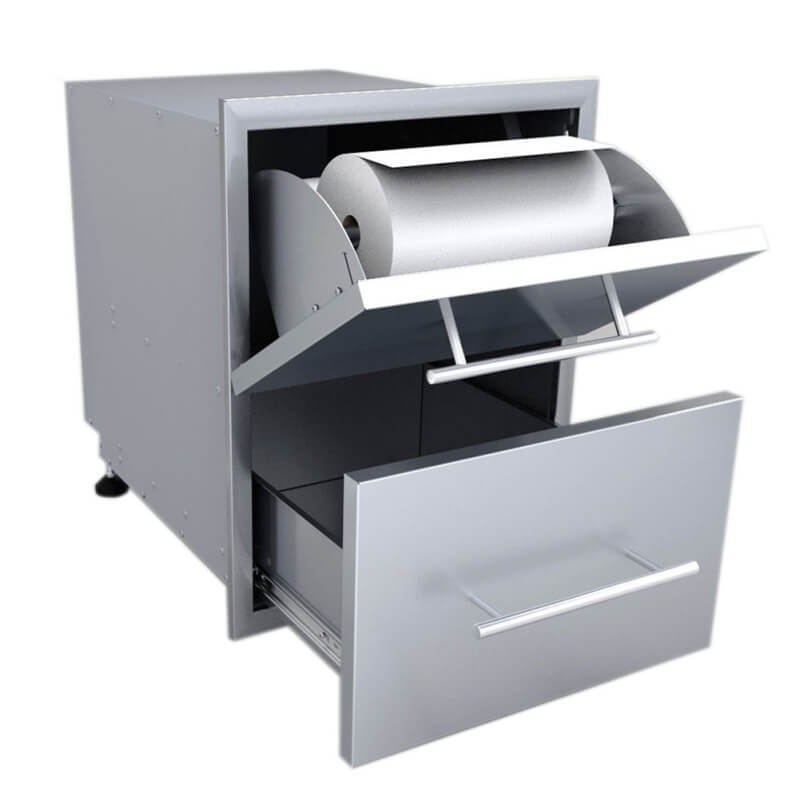 Sunstone Designer 23″ Paper Towel & Drawer Combo | Soft Close Drawer