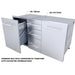 Sunstone Designer 30″ Propane Triple Drawer Combo | Shown with Trash Drawer