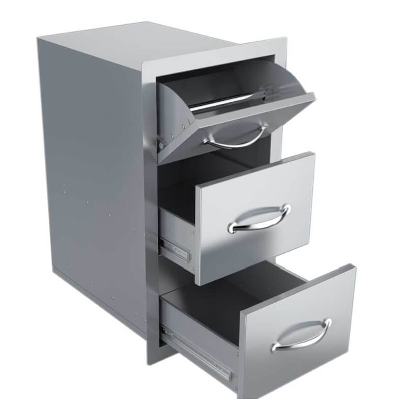 Sunstone Flush Double Drawer & Paper Holder Combo | Paper Towel Drawer