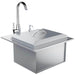 Sunstone Premium Drop In Sink With Faucet | Stainless Steel Cover