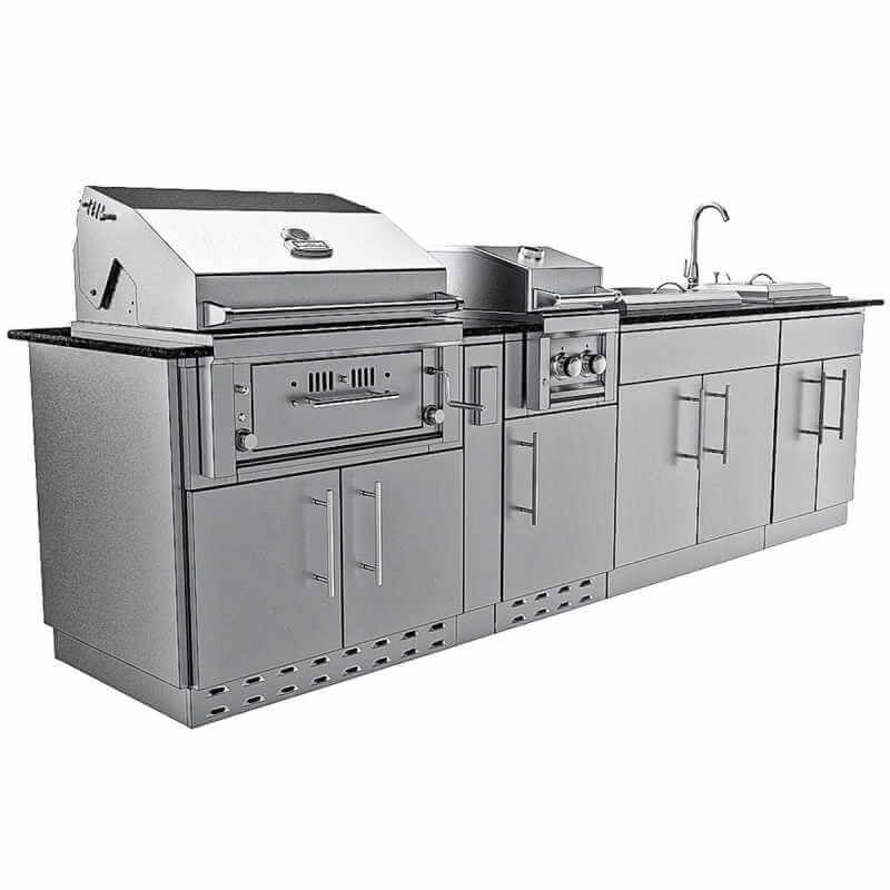 Sunstone Grills Alamo 10 Ft Outdoor Kitchen | 304 Stainless Steel Construction
