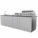 Sunstone Grills Alamo 10 Ft Outdoor Kitchen | Rear View