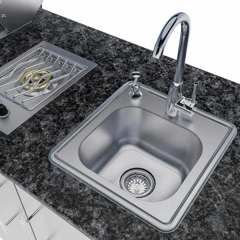 Sunstone Grills Bayou 8 1/2 Ft Outdoor Kitchen | Sink