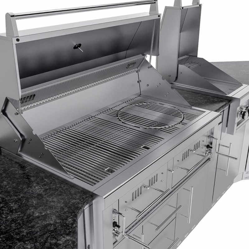 Sunstone Grills Big-Texan 21 Ft Outdoor Kitchen | Charcoal Grill Cooking Surface