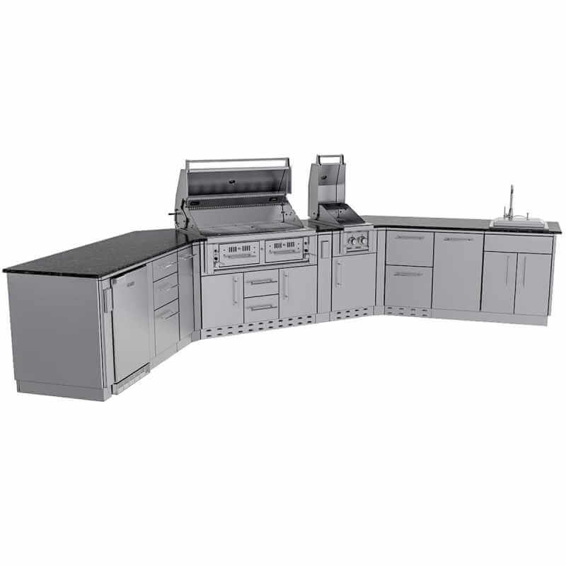 Sunstone Grills Big-Texan 21 Ft Outdoor Kitchen | 304 Stainless Steel