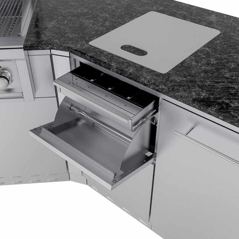 Sunstone Grills Big-Texan 21 Ft Outdoor Kitchen | Paper Towel Holder