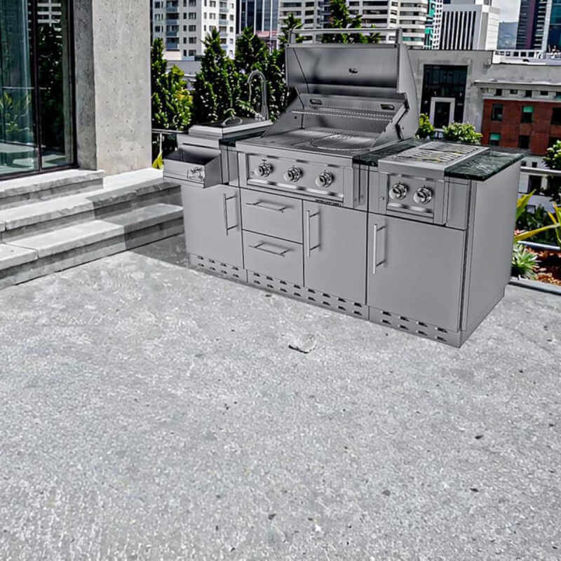 Sunstone Grills Caprice 6 1/2 Ft Outdoor Kitchen | Shown Outdoors