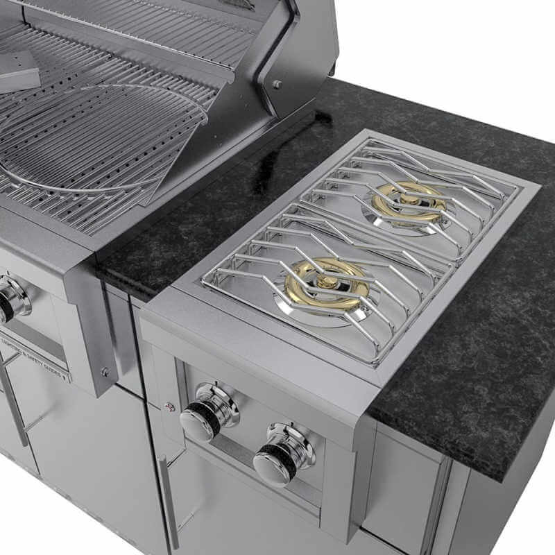 Sunstone Grills Caprice 6 1/2 Ft Outdoor Kitchen | Double Side Burner