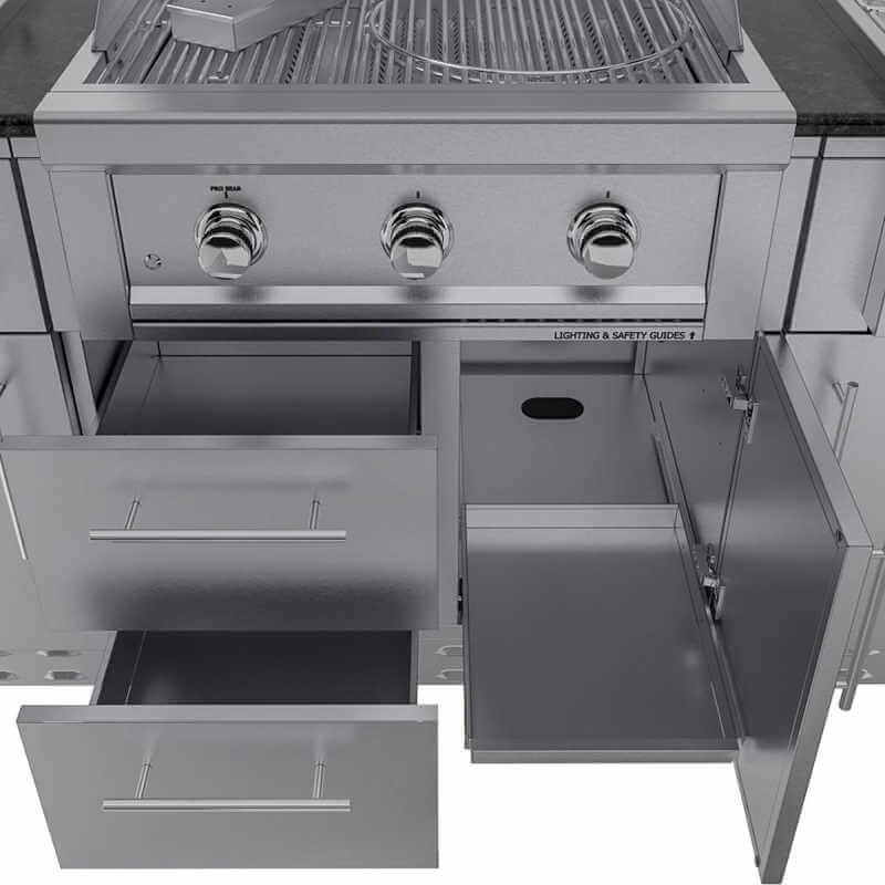 Sunstone Grills Caprice 6 1/2 Ft Outdoor Kitchen | Grill Cabinet
