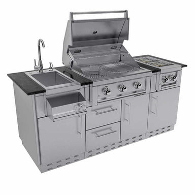 Sunstone Grills Caprice 6 1/2 Ft Outdoor Kitchen | Bar Sink