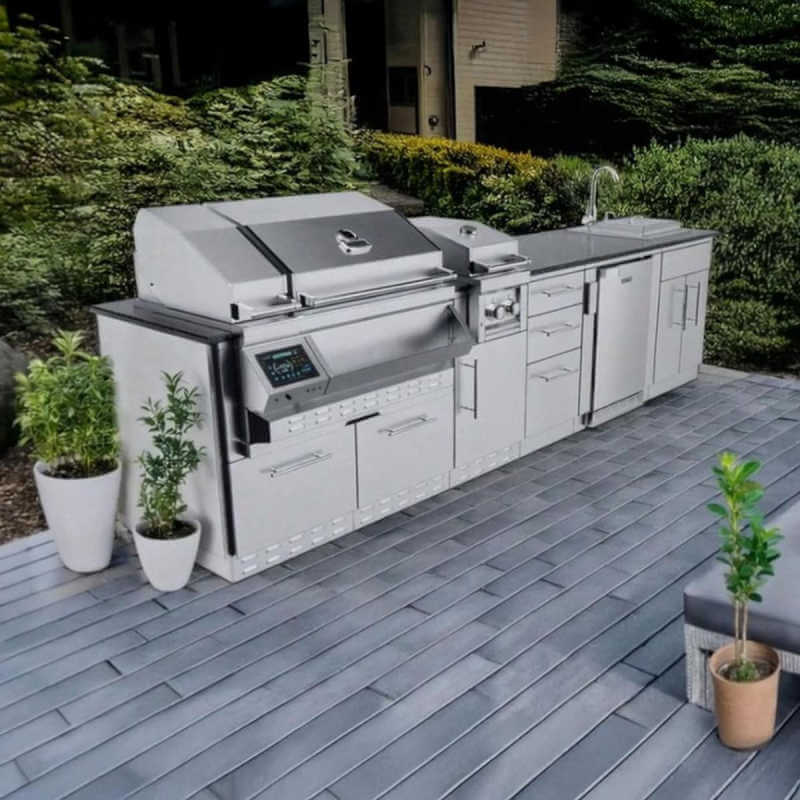 Sunstone Grills Cypress 11 1/2 Ft Outdoor Kitchen | Shown on Patio