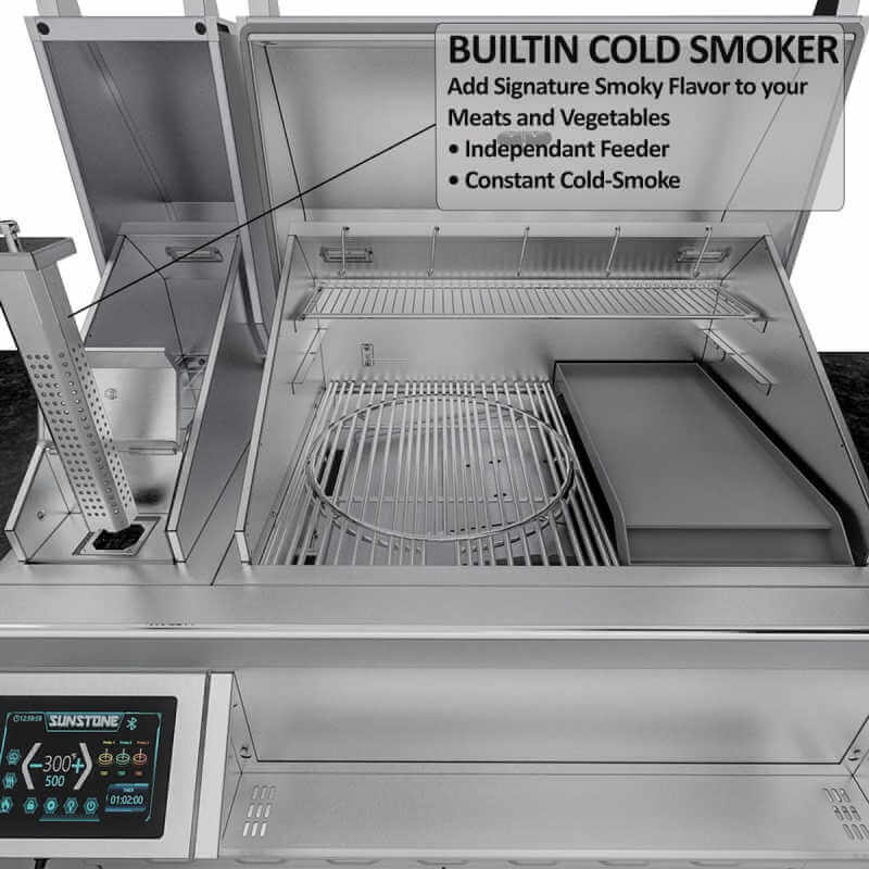 Sunstone Grills Cypress 11 1/2 Ft Outdoor Kitchen | Pellet Grill Detail