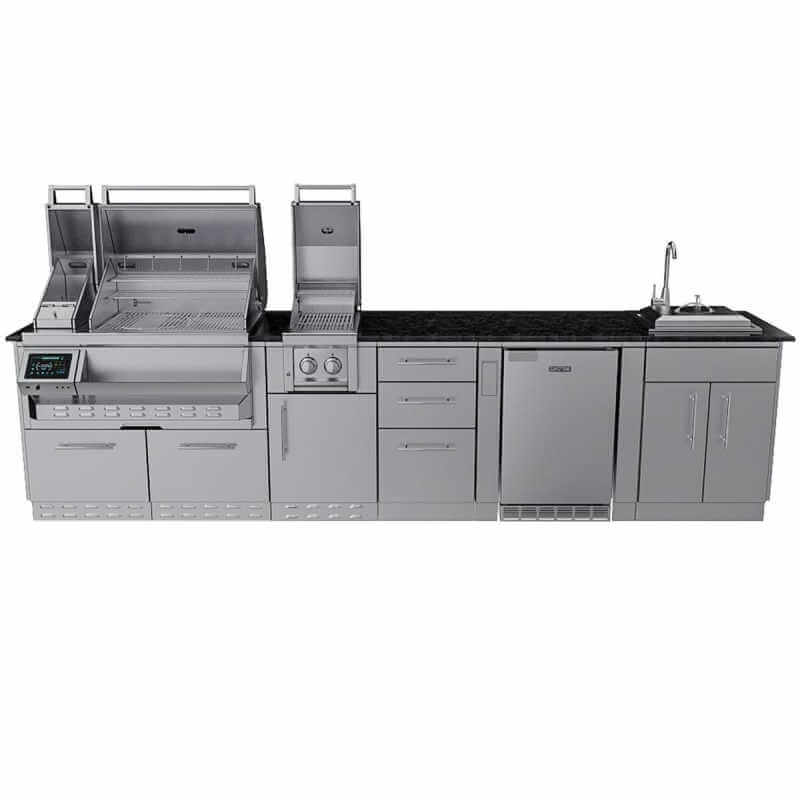 Sunstone Grills Cypress 11 1/2 Ft Outdoor Kitchen | 304 Stainless Steel Construction