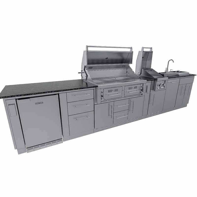 Sunstone Grills Dallas 14 Ft Outdoor Kitchen | 304 Stainless Steel 