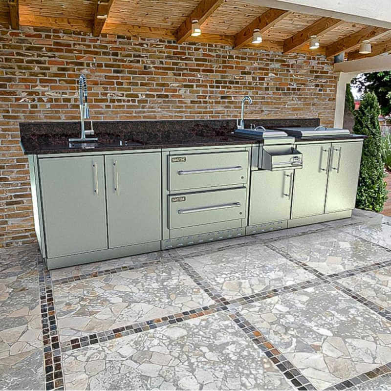 Sunstone Grills Galley 10 1/2 Ft Outdoor Kitchen | Countertop Not Included