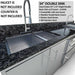 Sunstone Grills Galley 10 1/2 Ft Outdoor Kitchen | Double Basin Sink