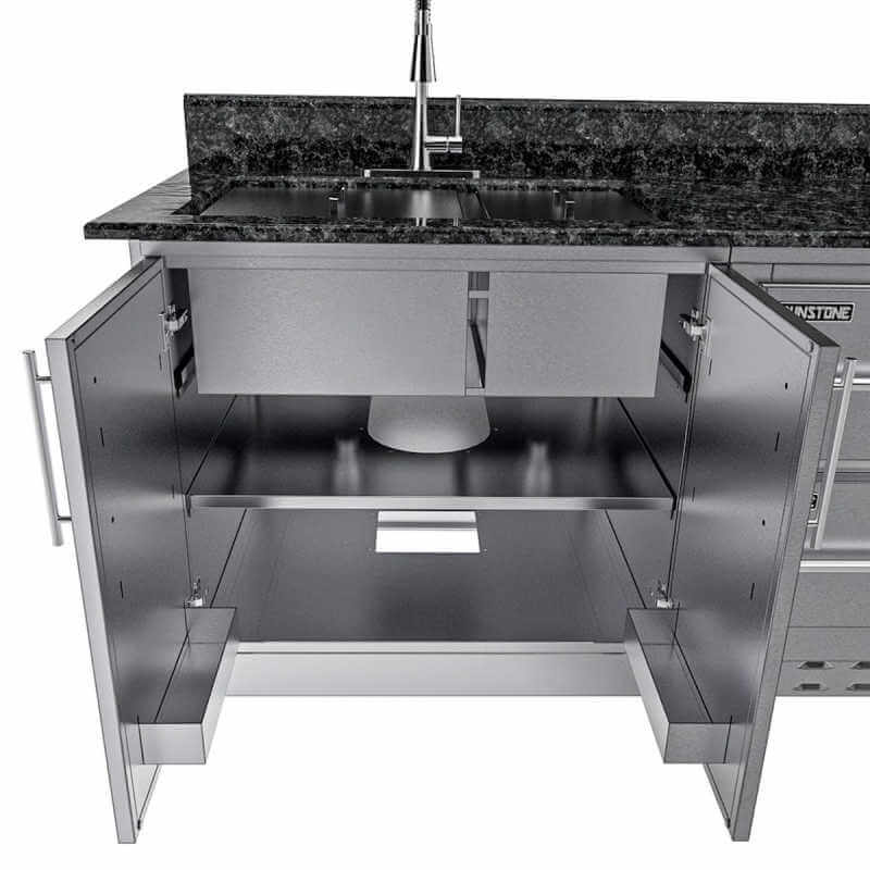 Sunstone Grills Galley 10 1/2 Ft Outdoor Kitchen | Sink Storage