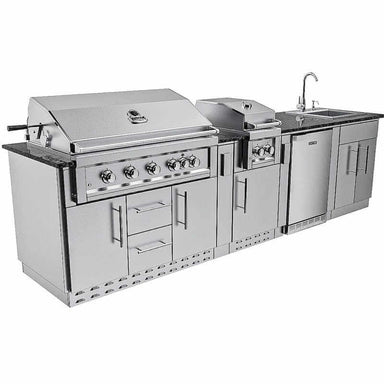 Sunstone Grills Gulf Breeze 10 Ft Outdoor Kitchen | 304 Stainless Steel