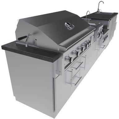 Sunstone Hill Country Grill Island | Ruby 5 Burner Gas Grills