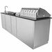 Sunstone Grills Houston 9 1/2 Ft Outdoor Kitchen Island | Rear View