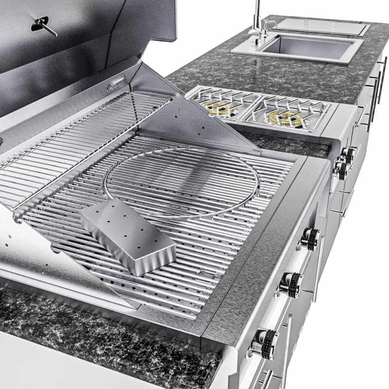Sunstone Grills Magnolia 10 Ft Outdoor Kitchen | Ruby 3 Grilling Surface