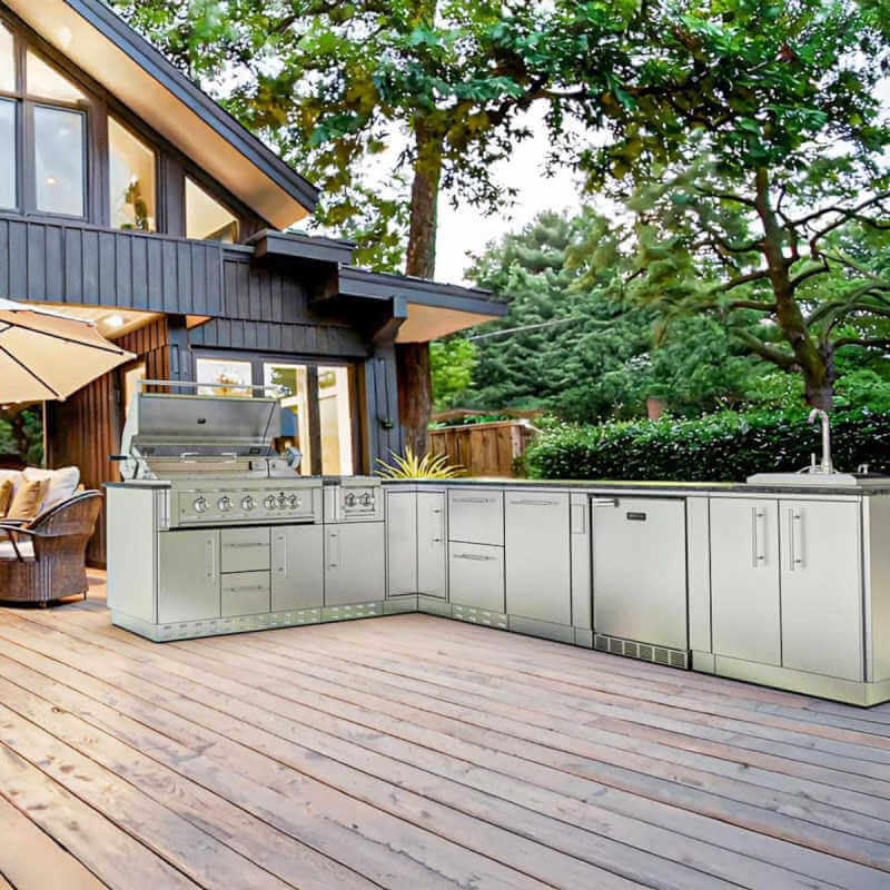 Sunstone Grills Rancher 11 Ft Outdoor Kitchen | L Shaped Design
