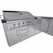 Sunstone Grills Rancher 11 Ft Outdoor Kitchen | Ruby 5 Burner Gas Grill w/ Rotisserie