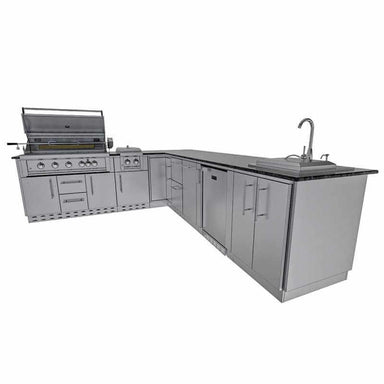 Sunstone Grills Rancher 11 Ft Outdoor Kitchen | 304 Stainless Steel Construction