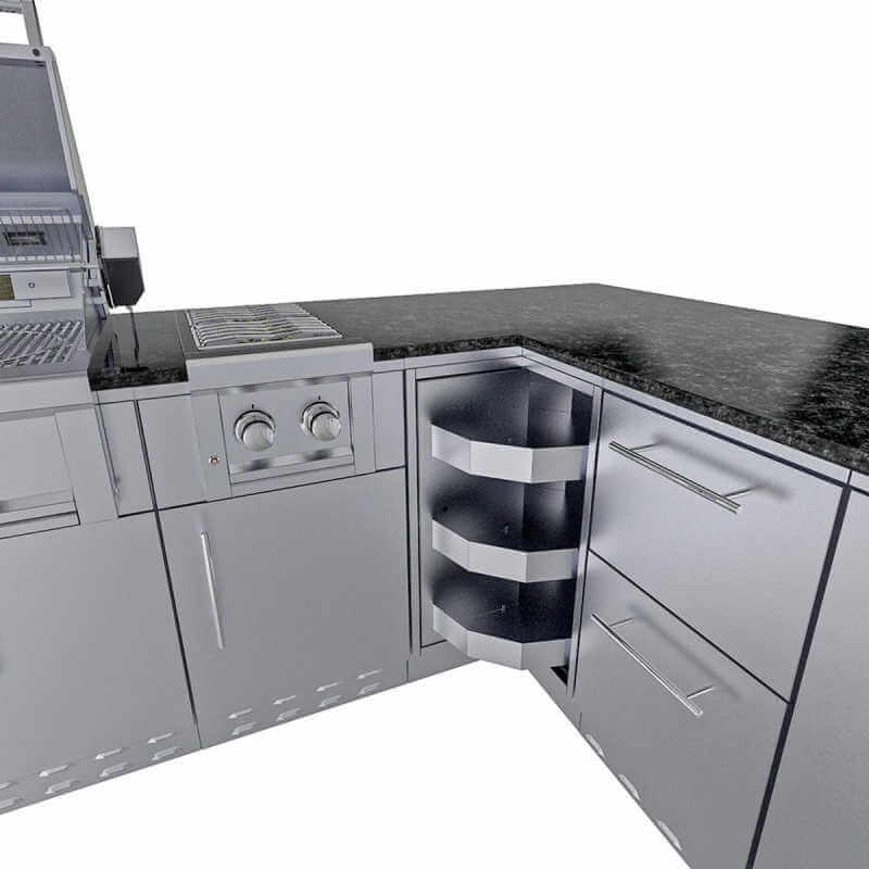 Sunstone Grills Rancher 11 Ft Outdoor Kitchen | Swivel Corner Cabinet