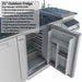 Sunstone Grills Savanna 16 Ft Outdoor Kitchen | Refrigerator Detail