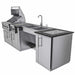 Sunstone Grills Summit 10 Ft Outdoor Kitchen Island | Angled View
