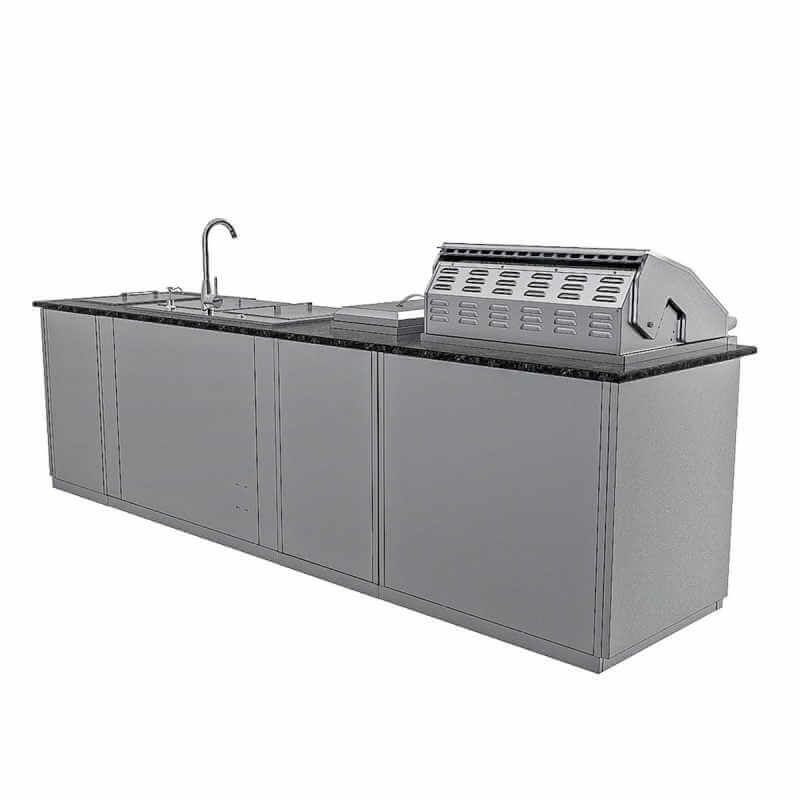 Sunstone Grills Summit 10 Ft Outdoor Kitchen | Rear View