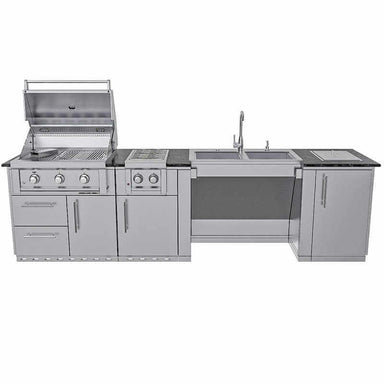 Sunstone Grills Summit 10 Ft Outdoor Kitchen | Double Side Burner