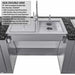 Sunstone Grills Summit 10 Ft Outdoor Kitchen | ADA Double Sink Detail