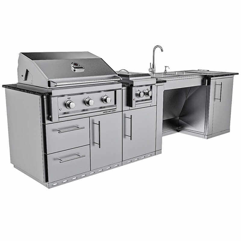 Sunstone Grills Summit 10 Ft Outdoor Kitchen | 304 Stainless Steel Construction