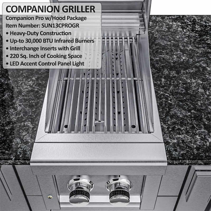 Sunstone Grills Tex-Cajun 9 Ft Outdoor Kitchen | Companion Griller