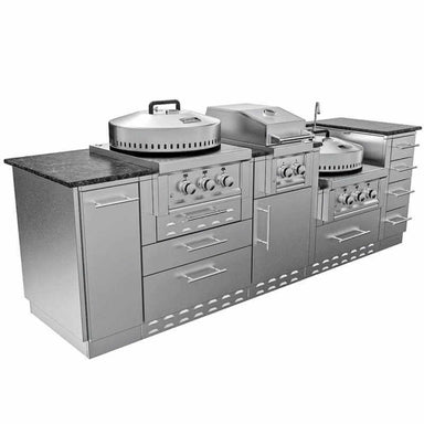 Sunstone Grills Tex-Cajun 9 Ft Outdoor Kitchen | Power Cirque Set Up