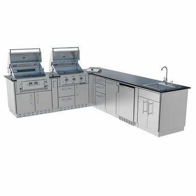 Sunstone Grills Texas Tango 19 Ft Outdoor Kitchen | Gas & Charcoal Grills