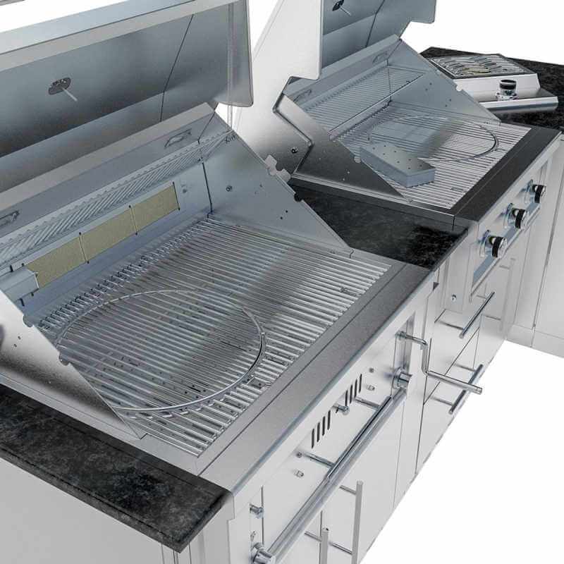 Sunstone Grills Texas Tango 19 Ft Outdoor Kitchen | Charcoal Grill Surface