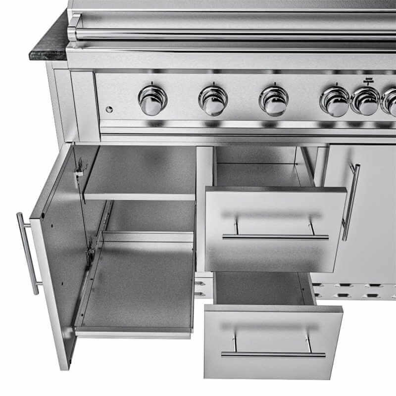 Sunstone Hill Country Outdoor Kitchen | Grill Cabinet Storage