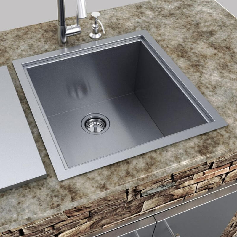 Sunstone Over Under Single Basin Sink | Installed in Countertop